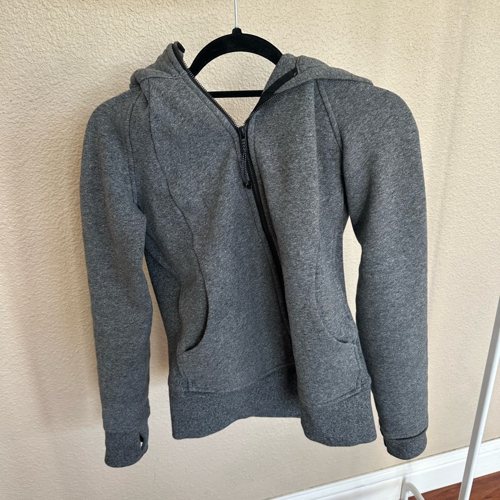 Gray Zip-Up Hoodie